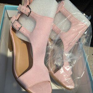 Pink Suede Women's High Heels BRAND NEW